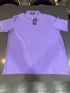 NEW Vineyard Vines Men's Classic Pique Polo Shirt Sz XL Thistle (purple)